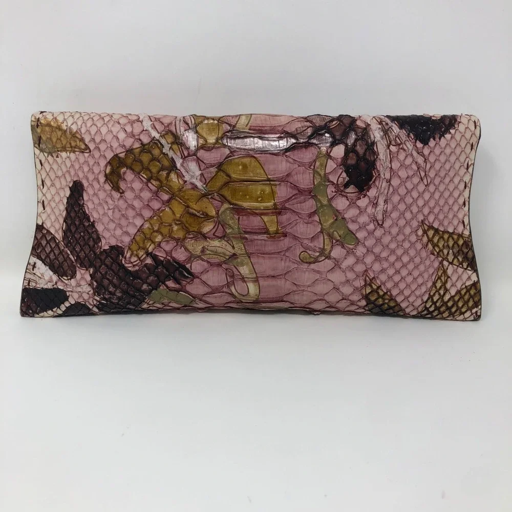 VBH Manila Envelope Clutch‎ 10/300 Crocodile Leather Luxury Pink Small Foldover